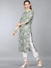 Pure Cotton Printed Kurta Pant Dupatta-VKSKD1125AB